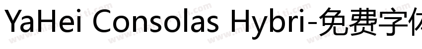 YaHei Consolas Hybri字体转换